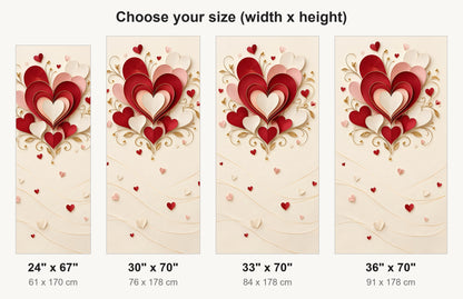 Valentine Hearts fridge wrap available sizes 24, 30, 33 and 36 inch