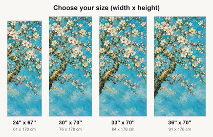 Van Gogh Inspired Almond Blossoms fridge wrap available sizes 24, 30, 33 and 36 inch