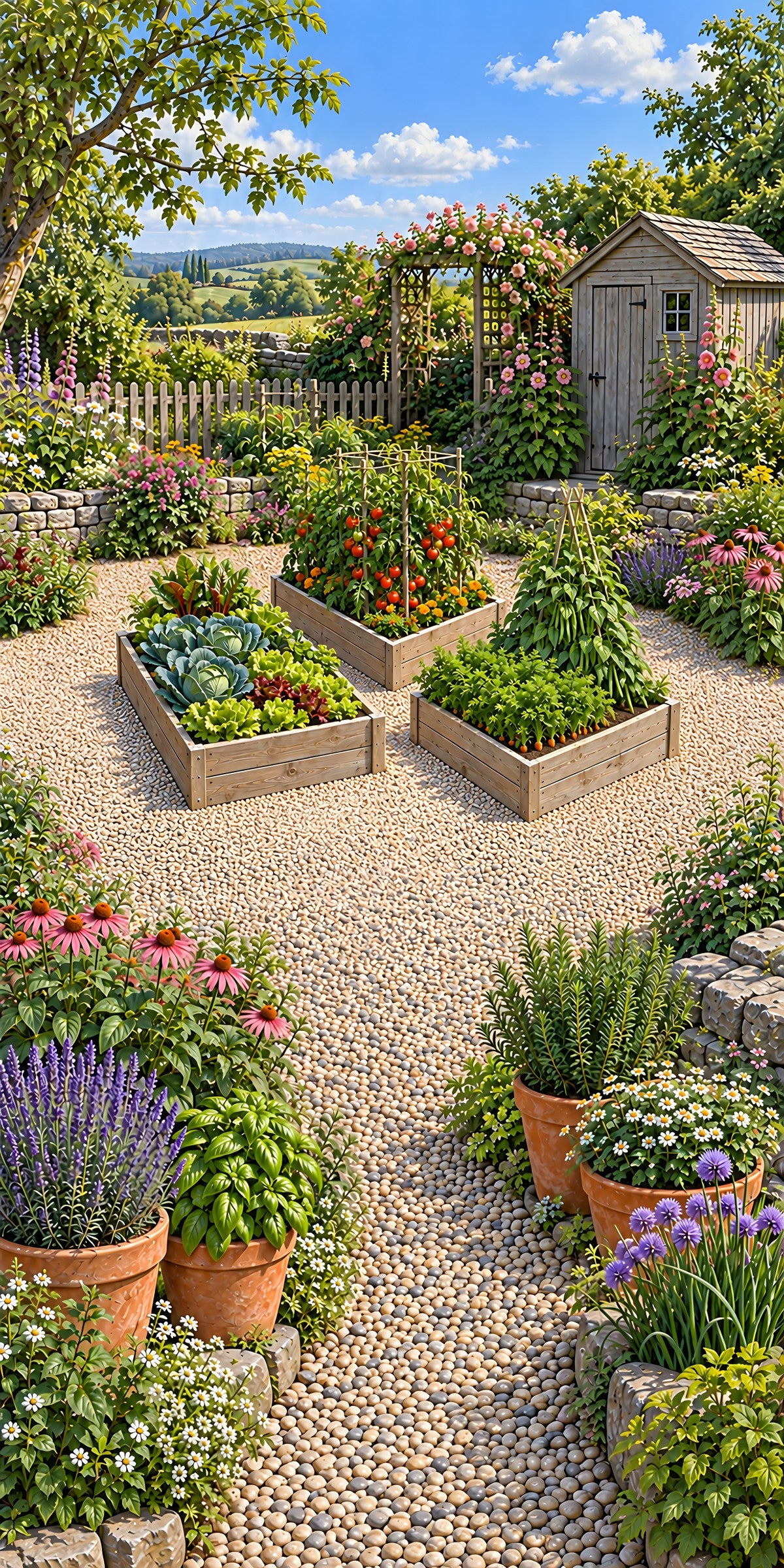 Vegetable Garden Raised Beds fridge wrap full design