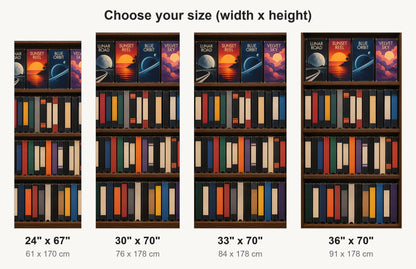 VHS Tape Shelf fridge wrap available sizes 24, 30, 33 and 36 inch