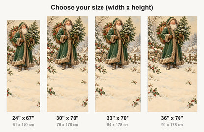 Victorian Father Christmas fridge wrap available sizes 24, 30, 33 and 36 inch