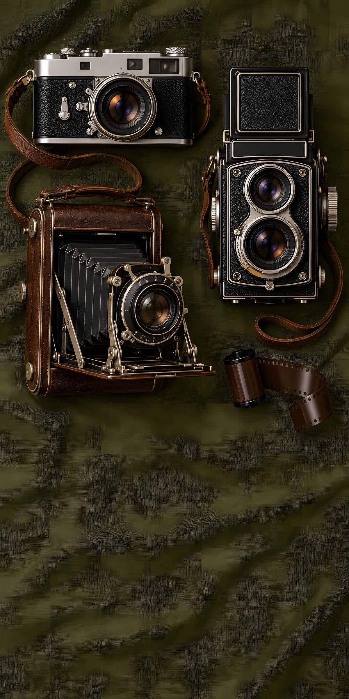 Vintage Cameras fridge wrap full design
