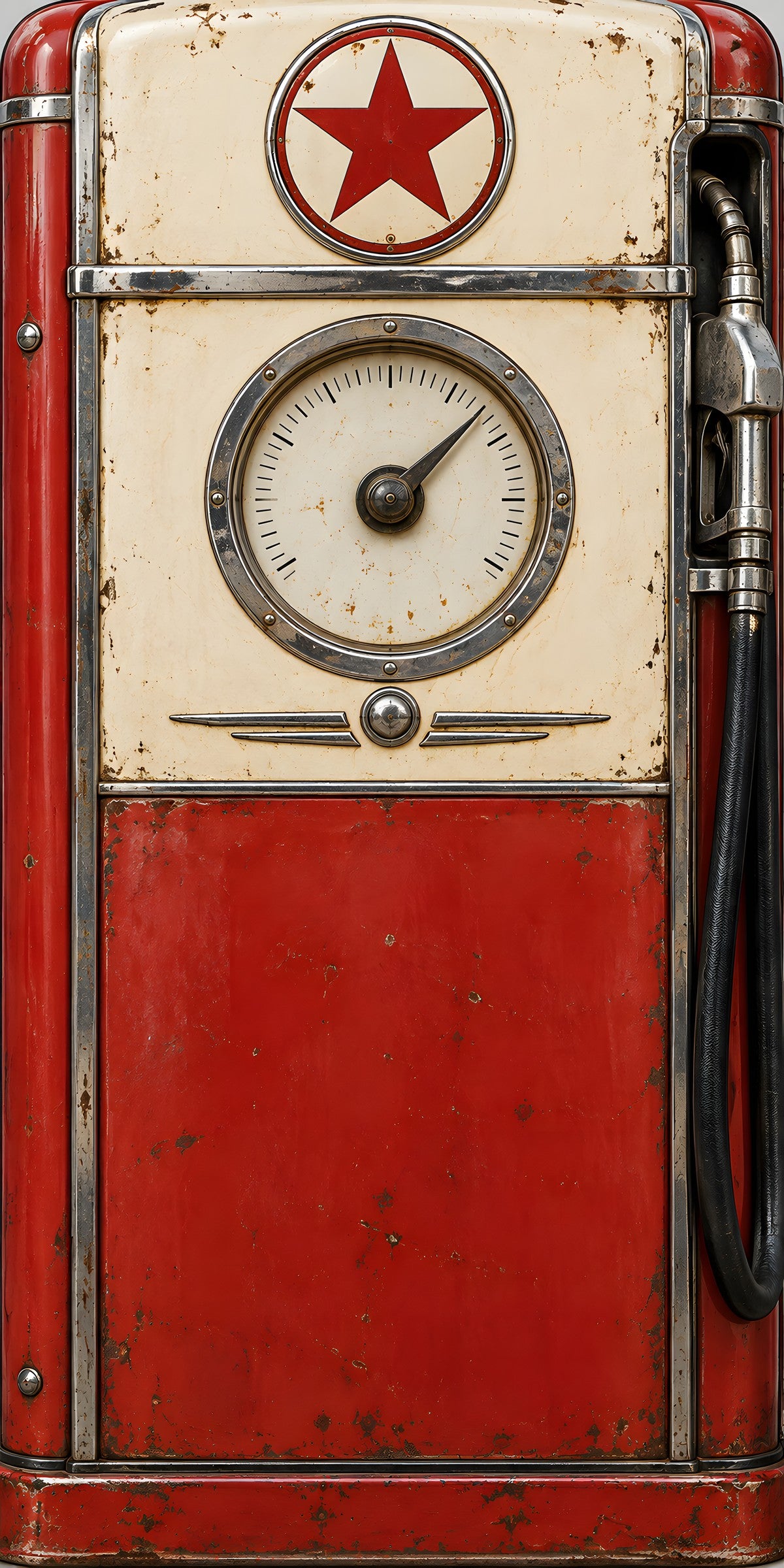 Vintage Gas Pump fridge wrap full design