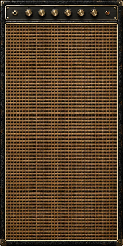 Vintage Guitar Amp fridge wrap full design