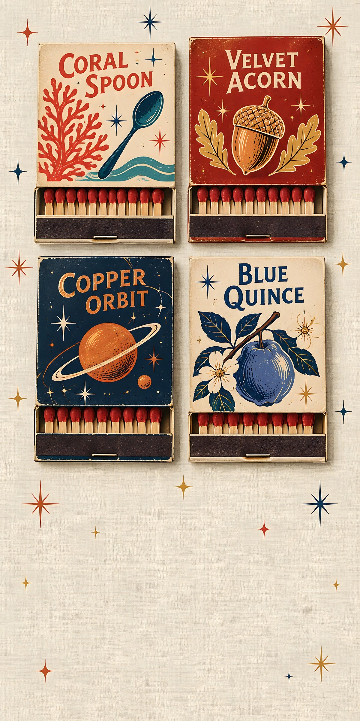 Vintage Matchbooks fridge wrap full design