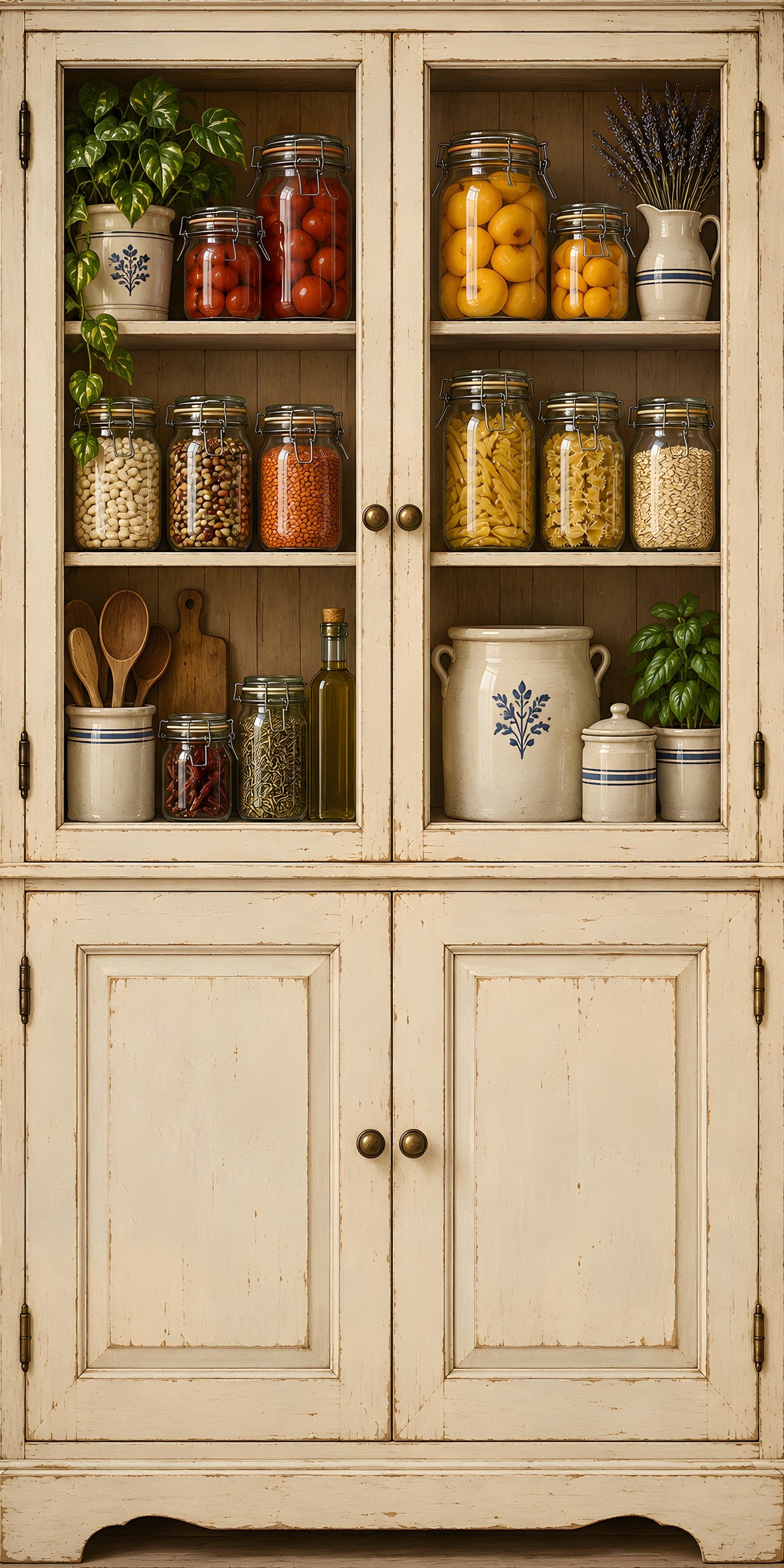 Vintage Pantry fridge wrap full design
