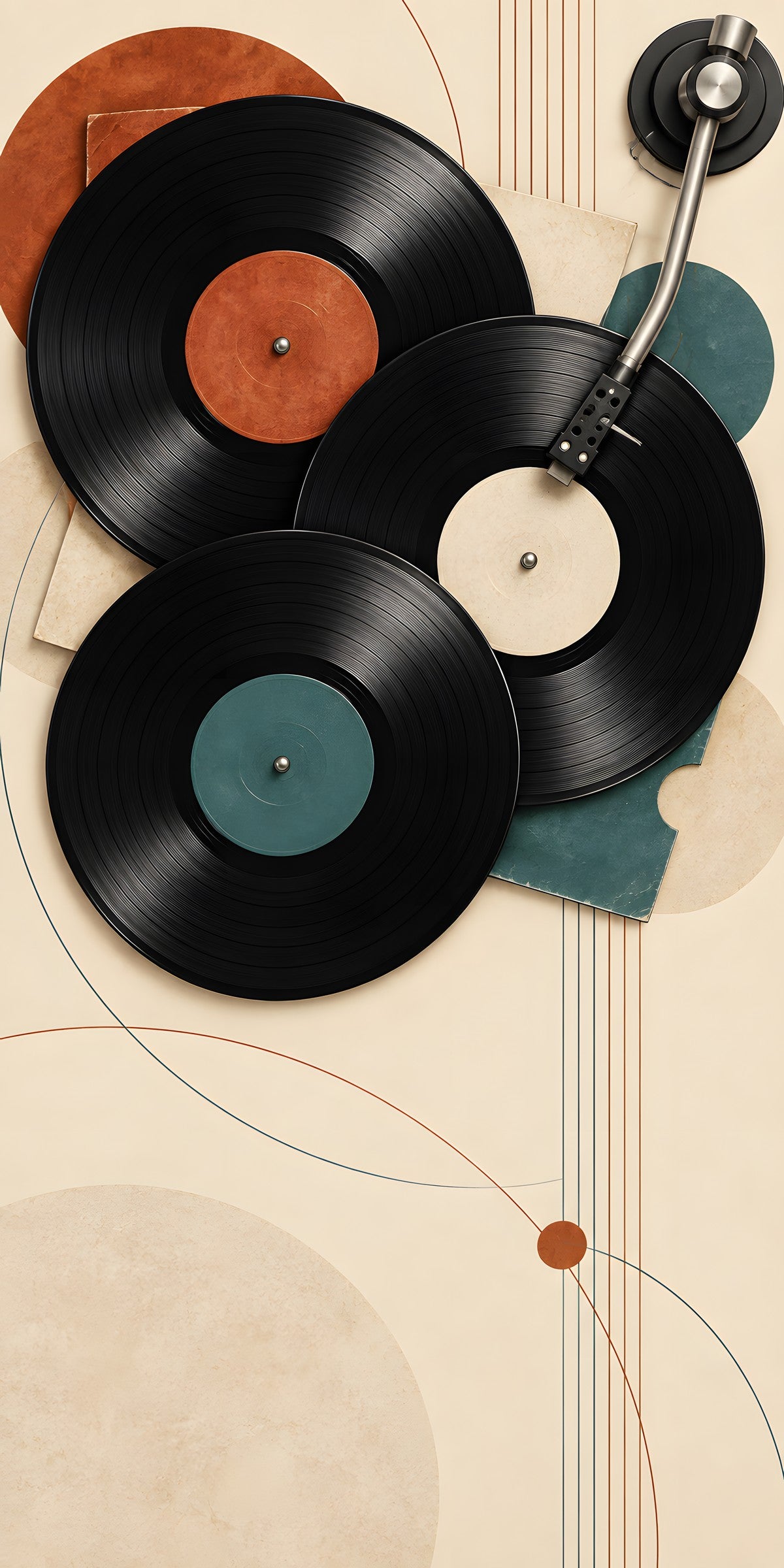 Vinyl Records fridge wrap full design