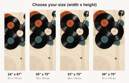Vinyl Records fridge wrap available sizes 24, 30, 33 and 36 inch