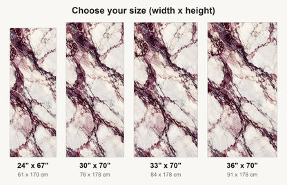 Viola Marble fridge wrap available sizes 24, 30, 33 and 36 inch