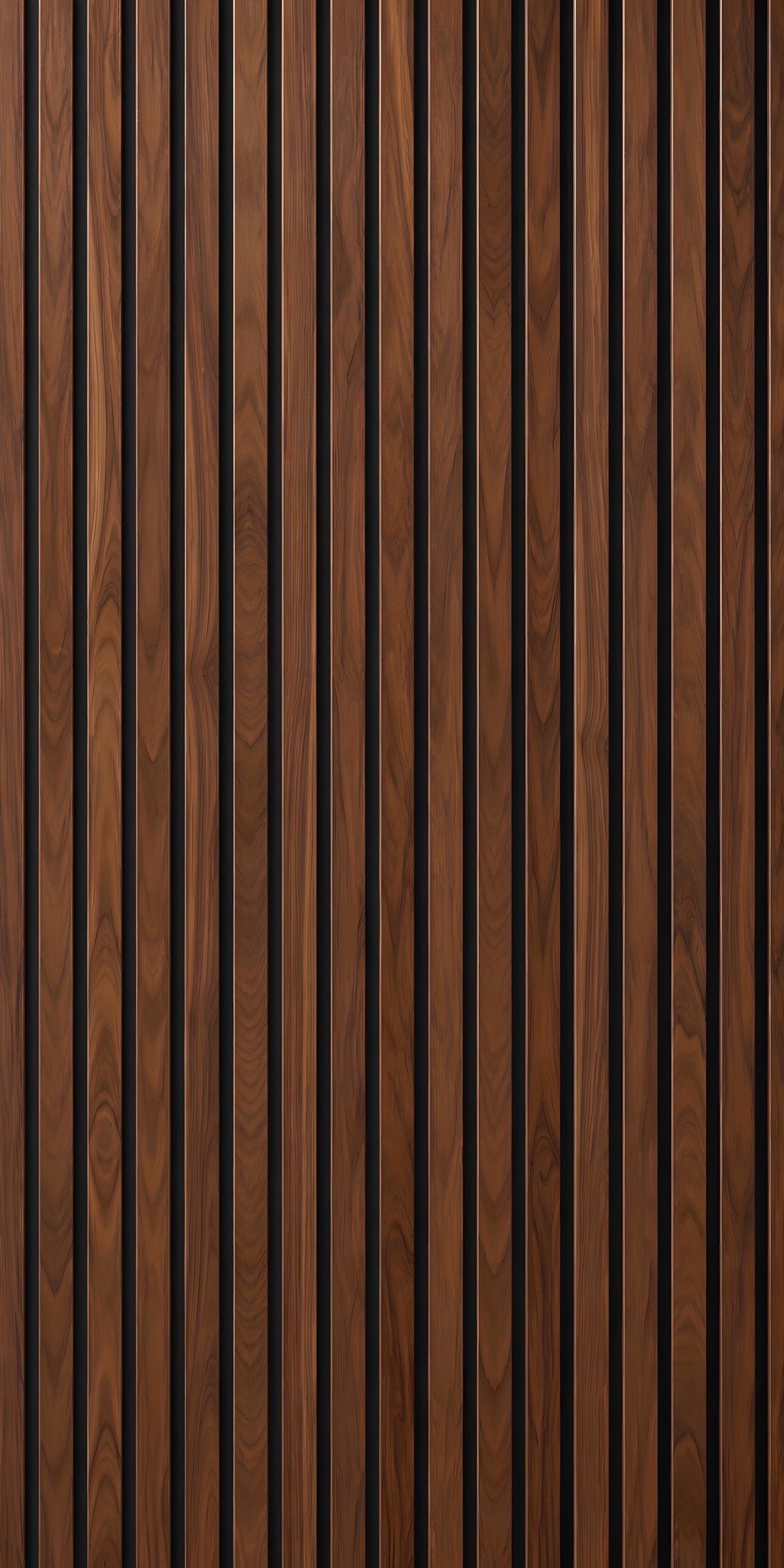 Walnut Slat Wall Panels fridge wrap full design