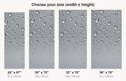 Water Drops fridge wrap available sizes 24, 30, 33 and 36 inch