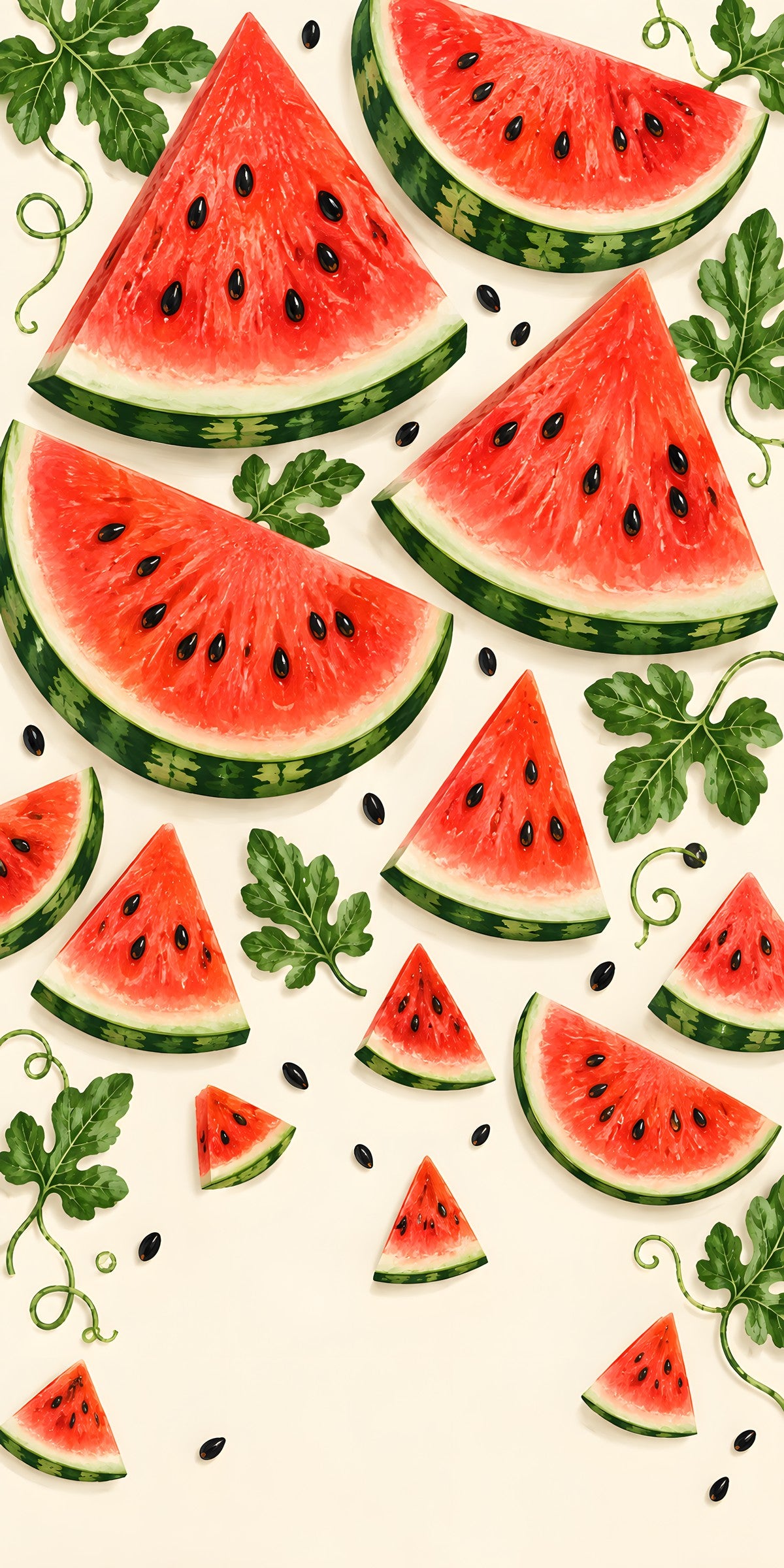 Watermelon Slices fridge wrap full design