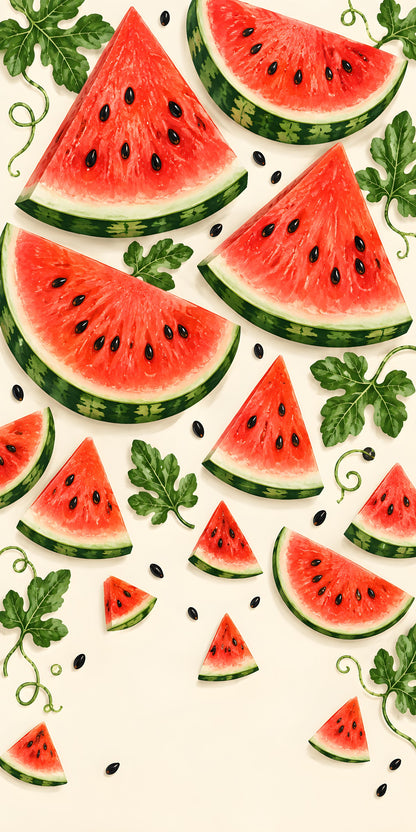 Watermelon Slices fridge wrap full design