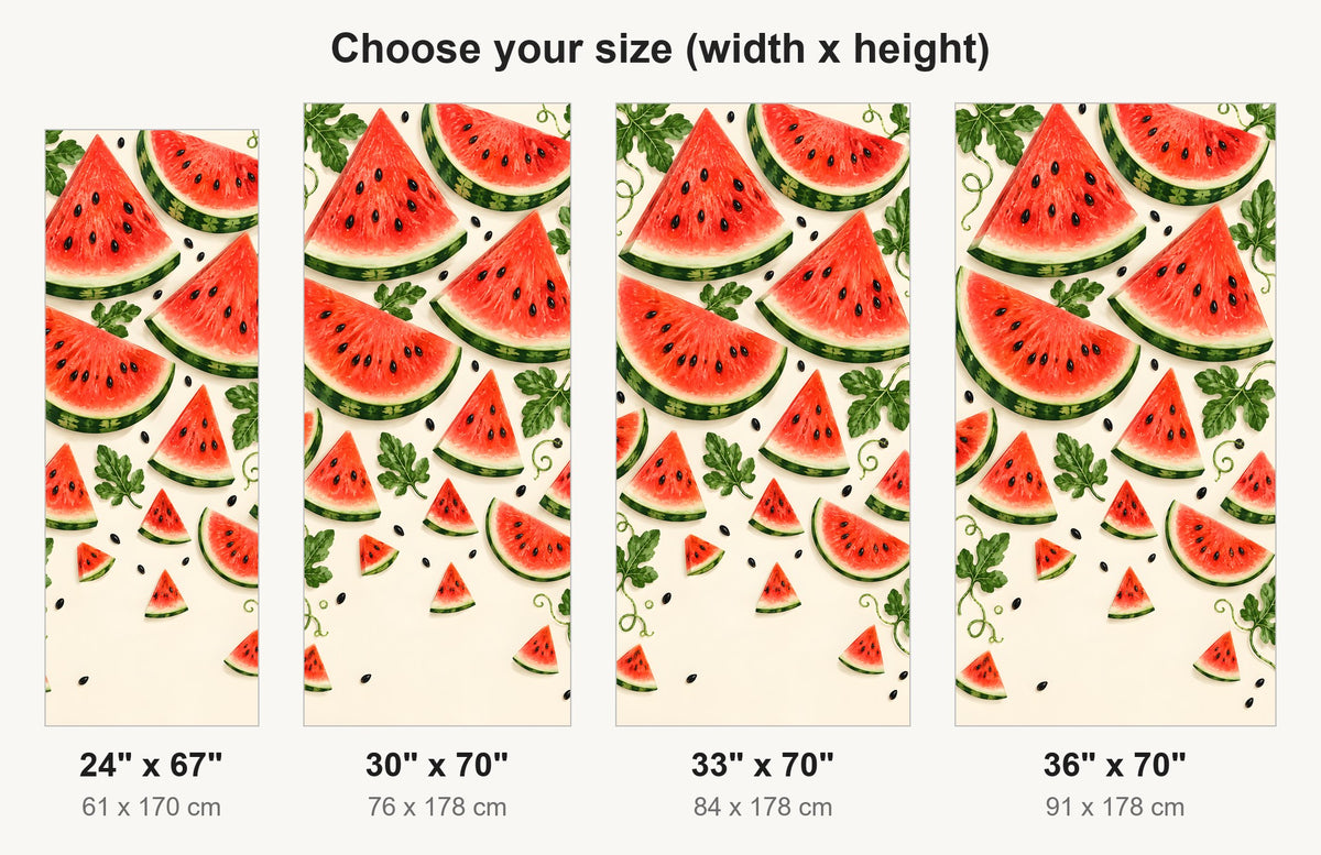Watermelon Slices fridge wrap available sizes 24, 30, 33 and 36 inch