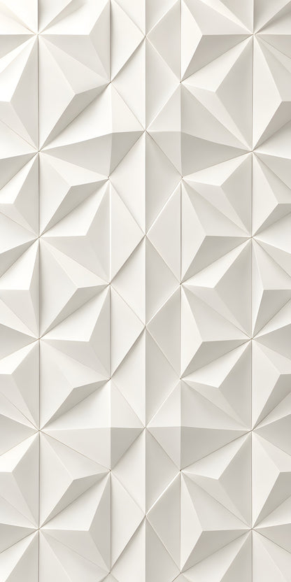 White 3D Geometric fridge wrap full design