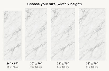 White Marble fridge wrap available sizes 24, 30, 33 and 36 inch