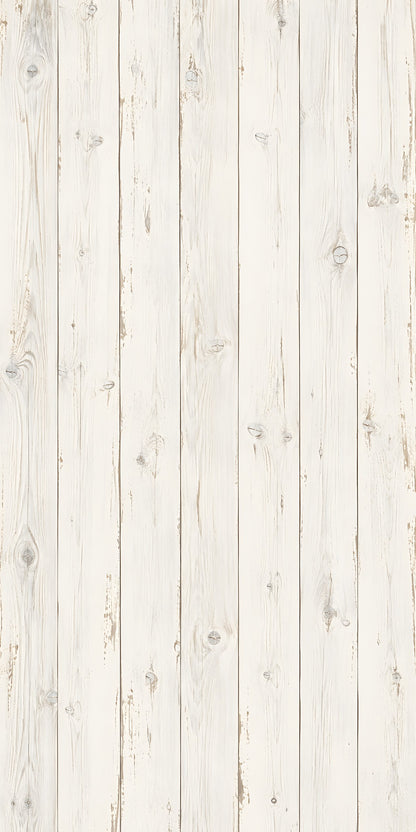 Whitewashed Wood fridge wrap full design