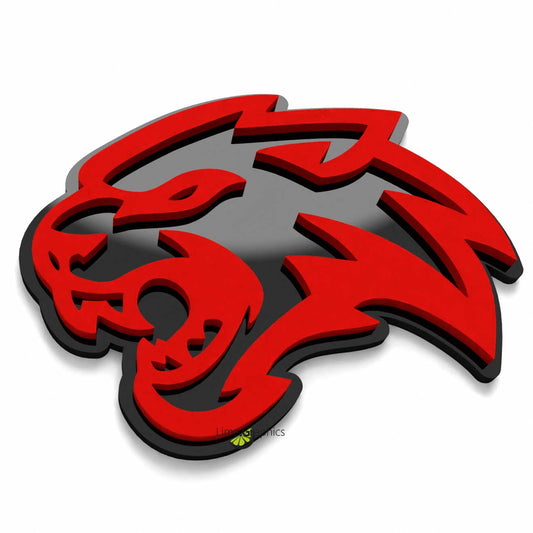 Wild Cat Fender 3D Emblem Badge