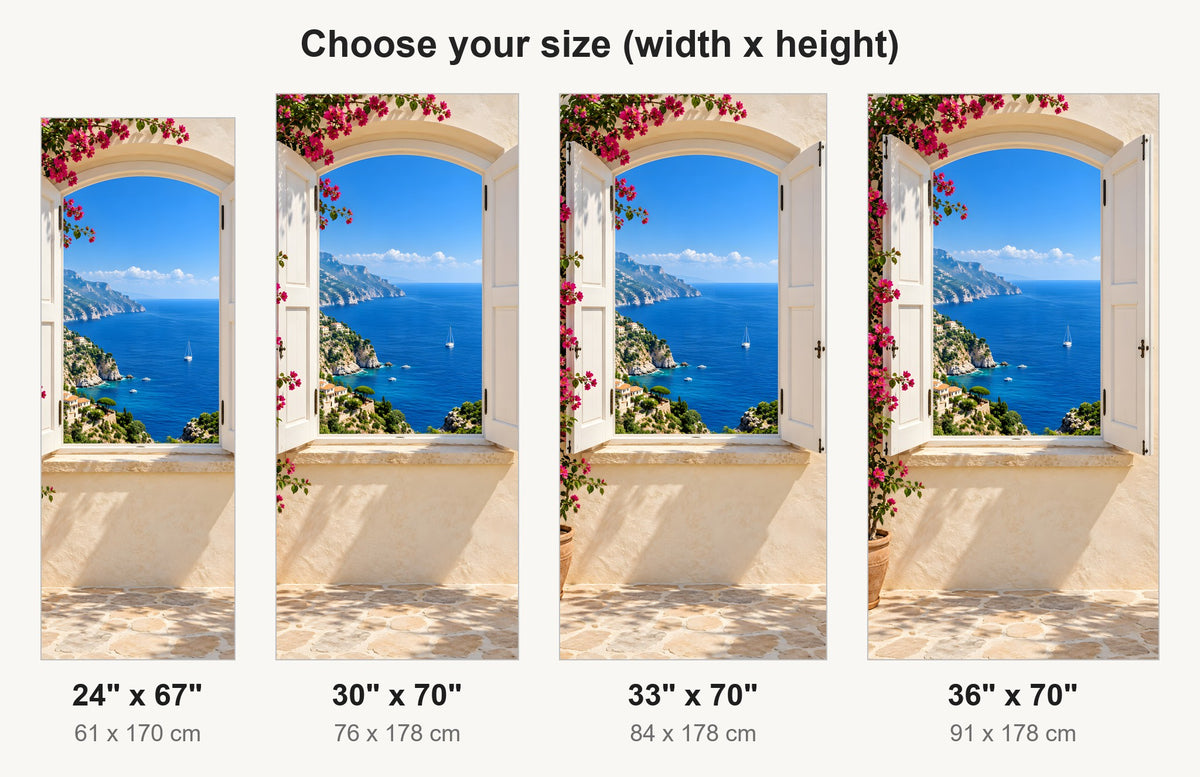 Window to the Sea fridge wrap available sizes 24, 30, 33 and 36 inch