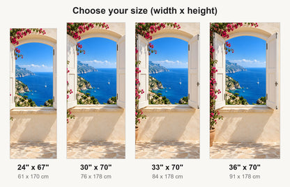 Window to the Sea fridge wrap available sizes 24, 30, 33 and 36 inch