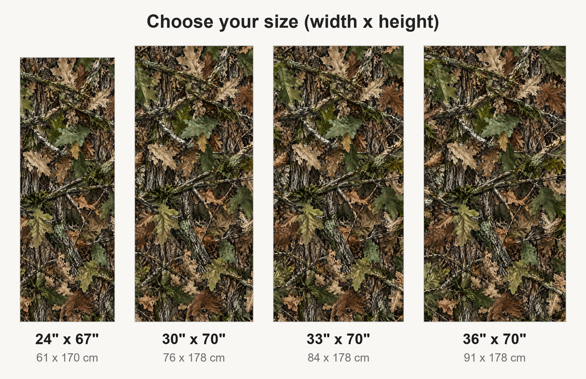 Woodland Camo fridge wrap available sizes 24, 30, 33 and 36 inch