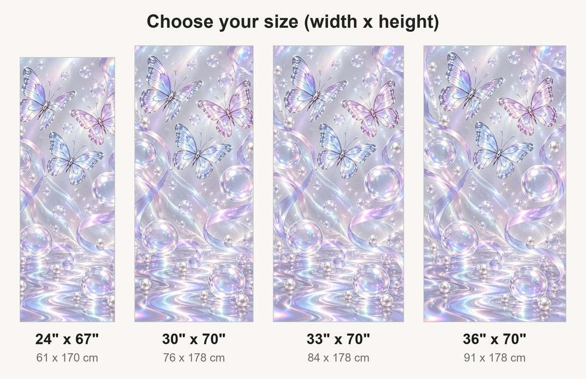 Y2K Butterflies & Bubbles fridge wrap available sizes 24, 30, 33 and 36 inch