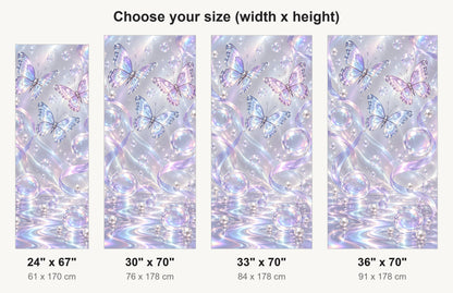 Y2K Butterflies & Bubbles fridge wrap available sizes 24, 30, 33 and 36 inch