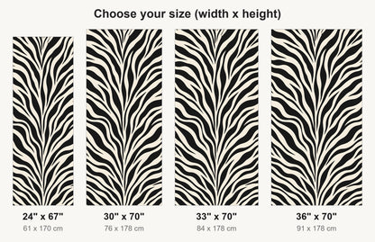 Zebra Print fridge wrap available sizes 24, 30, 33 and 36 inch