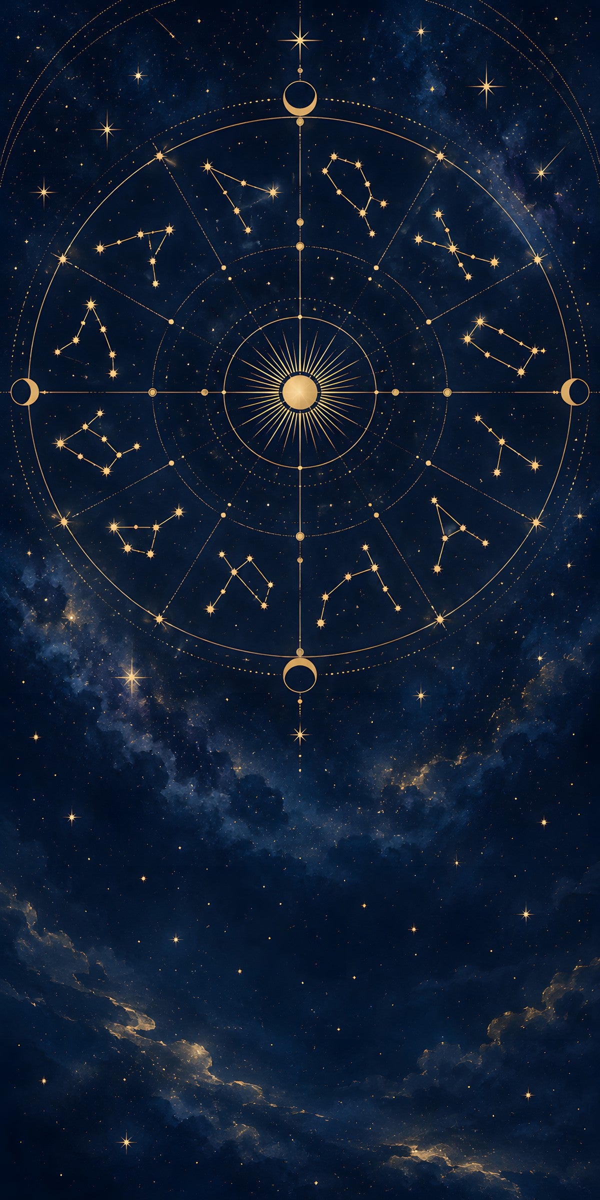 Zodiac Constellations fridge wrap full design