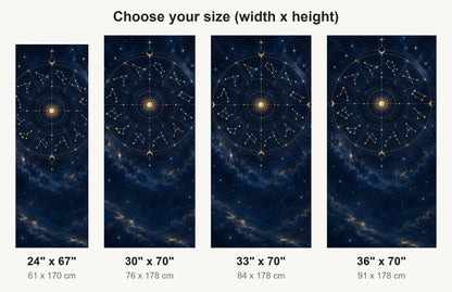 Zodiac Constellations fridge wrap available sizes 24, 30, 33 and 36 inch